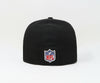 Gorra ajustada del equipo Pittsburgh Steelers en el campo, negra, New Era 59Fifty, gorra para hombre y mujer