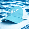 YETI Tarpon Fish Light Blue (Teal) Trucker Hat Ball Cap Mesh Snapback