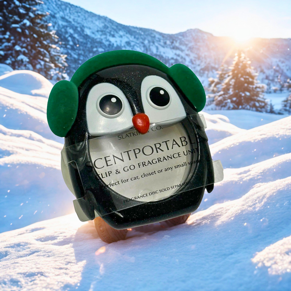 Bath & Body Works Penguin Green Earmuffs Scentportable VISOR CLIP Car Fragrance