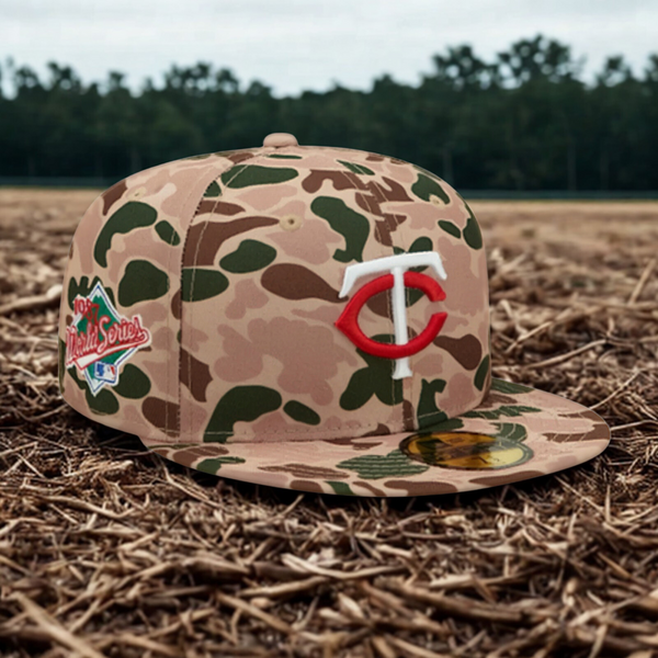 Minnesota Twins 59FIFTY New Era Mlb Duck Camo World Series 1987 Fitted Hat 7 1/4