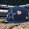 Dallas Cowboys Chain Stitch Heart New Era 59FIFTY Mens Size 7 1/2 Fitted Hat Cap