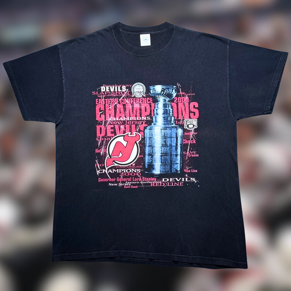New Jersey Devils 1995 NHL Hockey Stanley Cup Champions Delta Shirt USA Sz. L