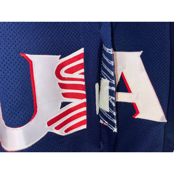 Team USA Baseball Jersey Russell Athletic Navy 2000 Olympics Sz 44 (L) Vintage