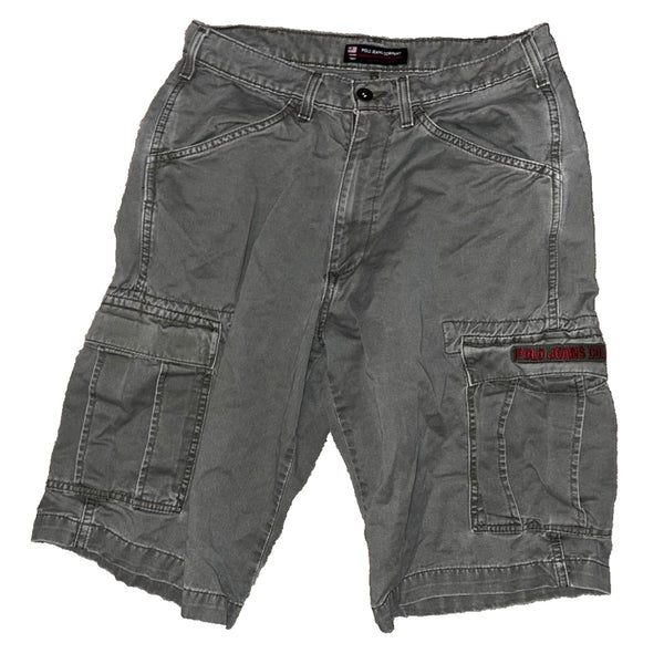 Polo Jeans Co Ralph Lauren Cargo Shorts 29 Freighter Gray Y2K Gorpcore