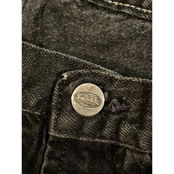 Von Dutch Black Jeans Men’s 34x27 Vintage Denim No Tags Small Crotch Hole Y2K