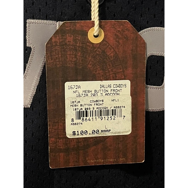 Dallas Cowboys Mitchell & Ness Mesh Button Jersey Super Bowl XXVII Sz L NWT