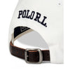 Polo Ralph Lauren P-Wing Foot White Adjustable Hat Leather Strap EUC Rare