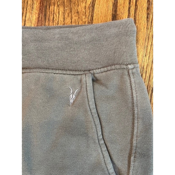 AllSaints Raven Sweatpants Mens Large Taupe Joggers Organic Cotton Made Turkey