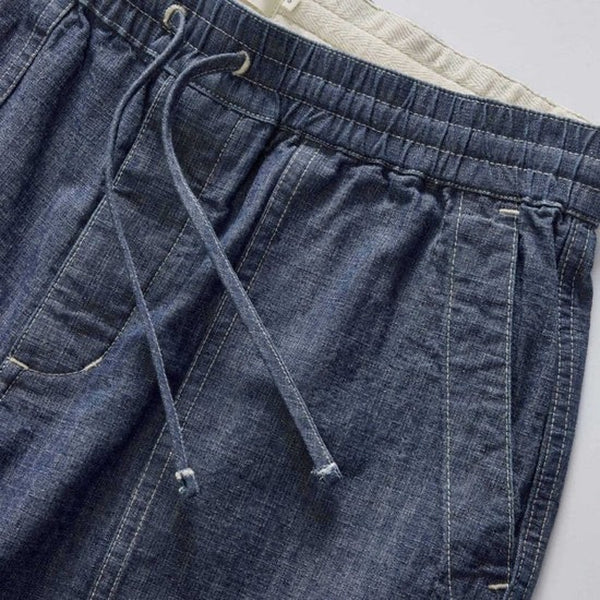 Taylor Stitch Breakwater Shorts XL Washed Indigo Chambray Organic Cotton NWOT