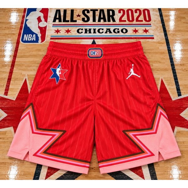NBA 2020 All Star Jordan Swingman Shorts Red Size 42 XL Chicago Nike Rare