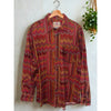 The Territory Ahead Aztec Boho Knit Shirt Mens XL 90s Vintage Heavy Cotton