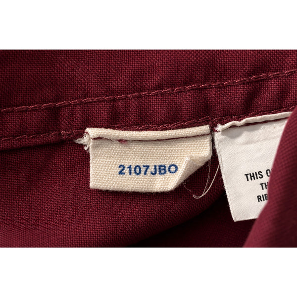 Taylor Stitch The Jack Oxford Shirt Men's 2XL 46 Burgundy Organic Cotton Button