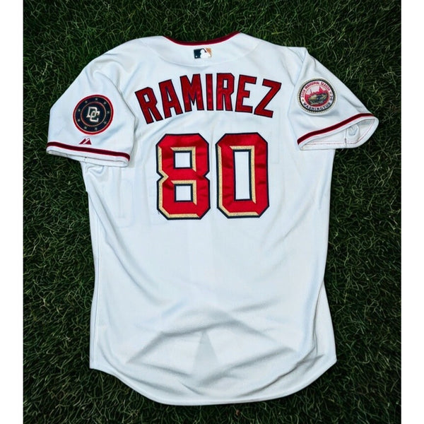 Washington Nationals 2008 Ismael Ramirez Game Worn Jersey Inaugural Season Sz 48