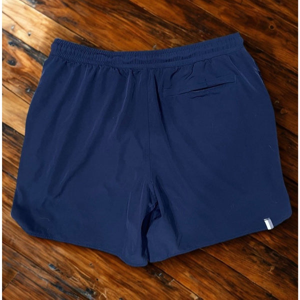 Rhoback Grit Gym Shorts 7" Lined Stretch Blue Athletic Large Performance NWOT