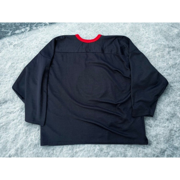 Nike Team Canada Hockey Jersey Black Red Maple Leaf Made in Canada XL Vintage