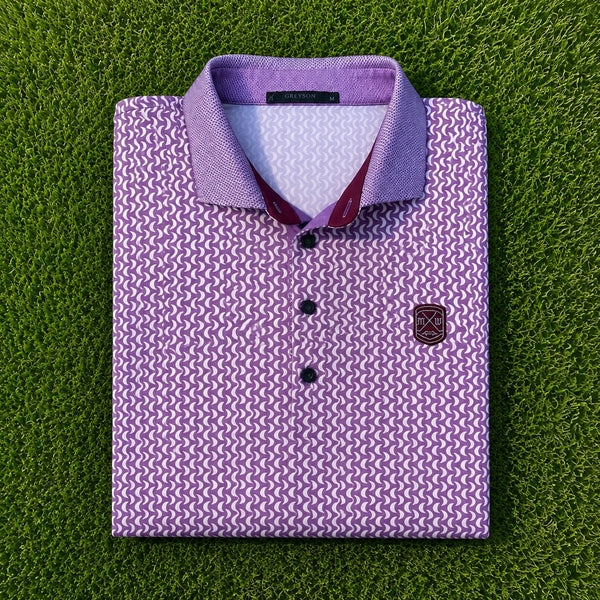 Greyson Manhattan Woods Golf Polo Shirt Sz. M Purple Moonshine Performance