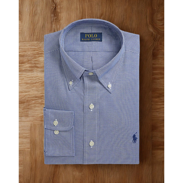 Polo Ralph Lauren Classic Fit Gingham Performance Shirt Navy White 2XL NWT