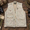 J Peterman Safari Photography Utility Vest XL Cotton Fishing Hunting Travel 5841