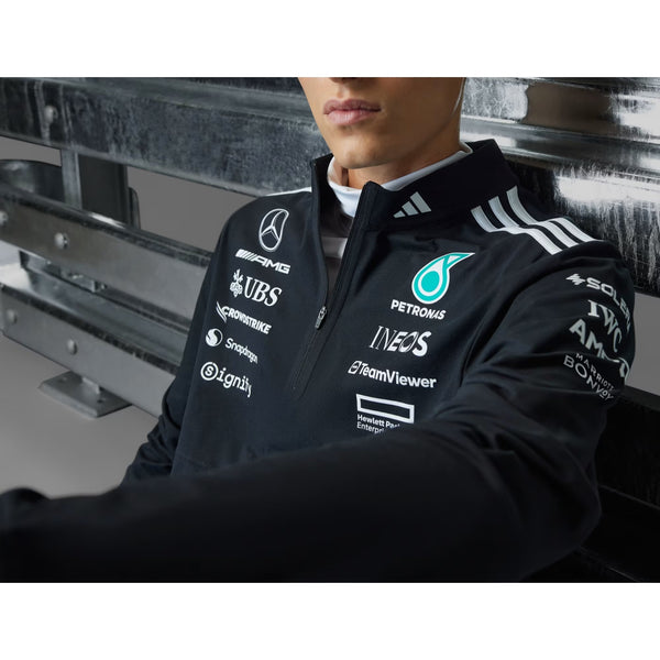 Adidas Mercedes AMG Petronas F1 Team 1/4 Zip Sweatshirt Motorsport Sz M NWOT