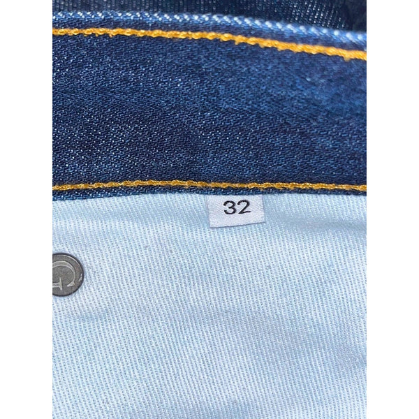 Gustin California Slim Raw Selvedge Denim Jeans Button Fly 32x33 Blue EUC