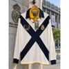 Real Madrid Vintage Official Club Rugby Polo Shirt Sz L #72 NWT Spain Rare