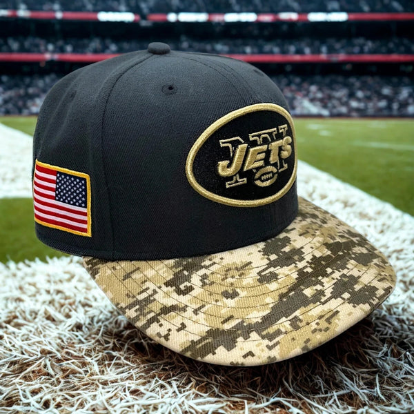 New York Jets New Era NFL Salute To Service 59FIFTY Fitted Hat Sz 7 1/4 RARE