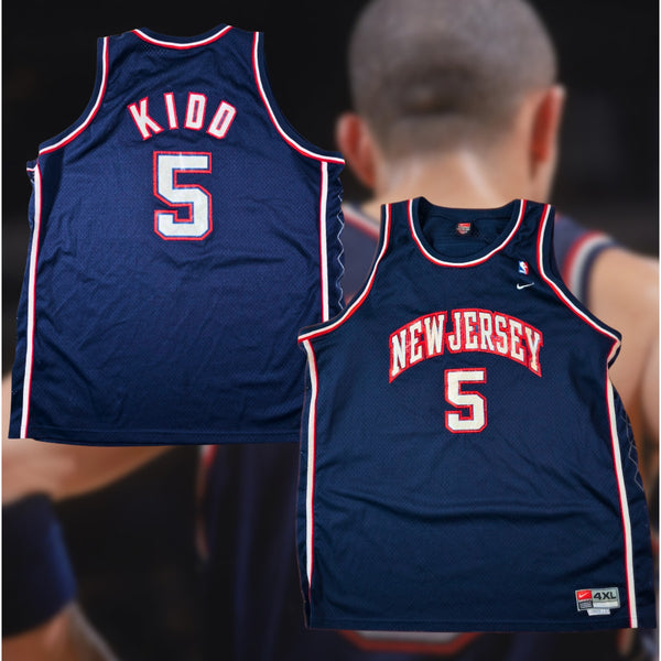 Jason Kidd New Jersey Nets Nike Swingman Jersey 4XL +2 Blue NBA EUC Y2K