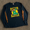 Dinosaur Bar-B-Que Flame Long Sleeve Shirt Black M Syracuse NY Y2K Vintage