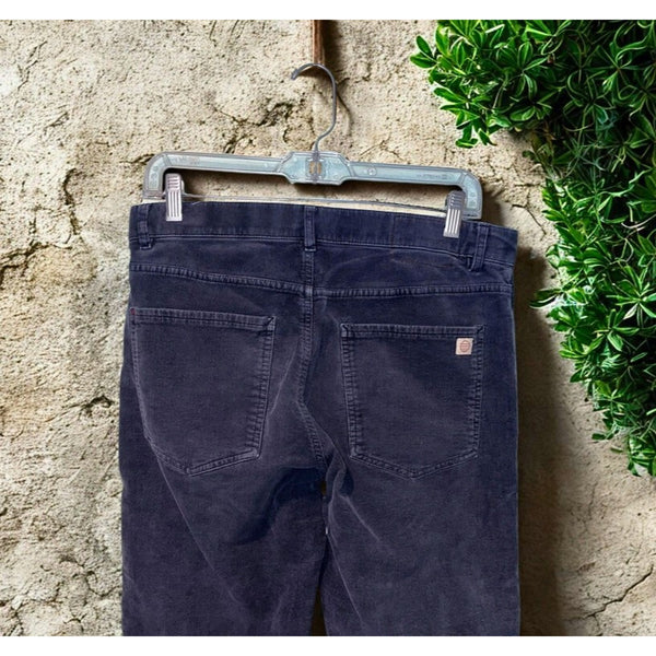 Marine Layer Terry Cord 5 Pocket Pant Slim Straight 30x32 Washed Black (Flaw)