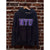NYU Hoodie MV Sport Pro Weave Sunfaded Black Purple Spellout Size L Y2K