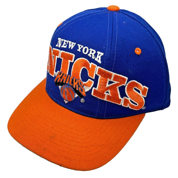 New York Knicks Starter Tri-Power Snapback Hat NBA Blue Orange 90s Vintage