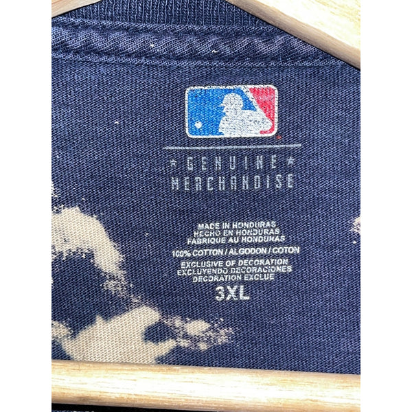New York Yankees Mark Teixeira Bleach Dye T-Shirt MLB Genuine 3XL Rare Y2K