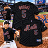 New York Mets David Wright #5 Majestic Black Alt Jersey USA Made Sz. M Rare