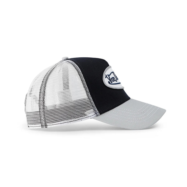 Von Dutch Classic Trucker Hat Canvas Armory Blue 462 Navy Silver NWT