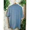 Peter Millar Summer Comfort Troon North Polo Shirt Large Blue Stripe Golf