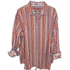 Robert Graham Button Front Shirt Multicolored Striped Flip Cuff Men's 3XL NWOT