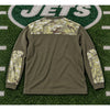 New York Jets NFL Nike Salute to Service Thermal 1/4 Zip Henley Olive Sz 3XL