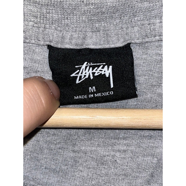 Stussy x Patta Smiley Tee Gray Yellow Logo Collab Graphic T-Shirt Men’s M Rare