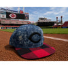Cincinnati Reds American Needle Cooperstown Denim Plaid Strapback Hat OSFA MLB