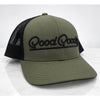 Good Good Golf Stance Trucker Hat Olive Green Black Mesh Snapback OSFA