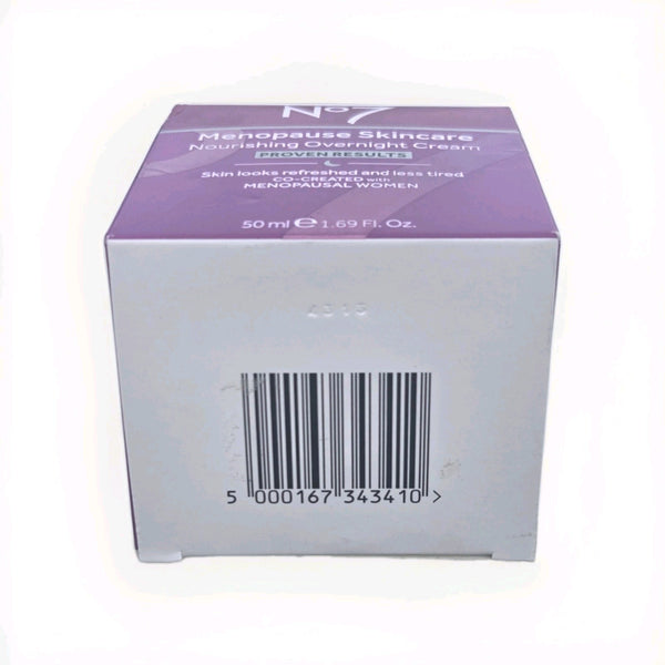 No7 Menopause Skincare Nourishing Overnight Cream 1.69oz NIB Anti Aging Hydrate