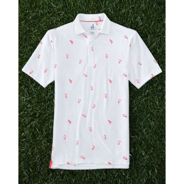 Johnnie-O Featherweight Toutou Bird Golf Polo Shirt Men’s Large White