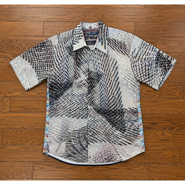 Robert Graham AOP Abstract Print Shirt 2XL Classic Fit Short Sleeve Multicolor