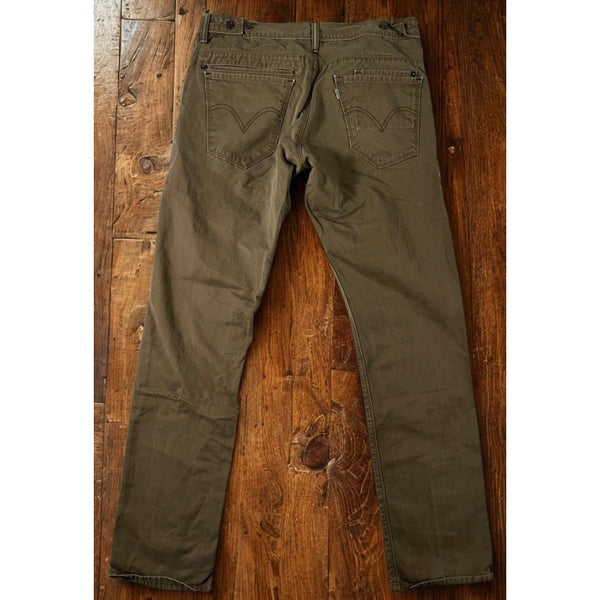 Levi’s 511 Skinny Jeans Mens 36x34 Military Green Cinch Waist 7 Pocket