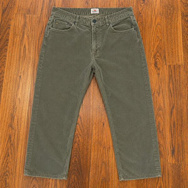 Faherty Stretch Corduroy 5-Pocket Pant Men's 38x32 Surplus Olive Organic Cotton