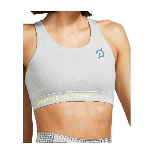 Peloton Womens Heathered Strappy Sports Bra Together We Go Far PS121 Size Small