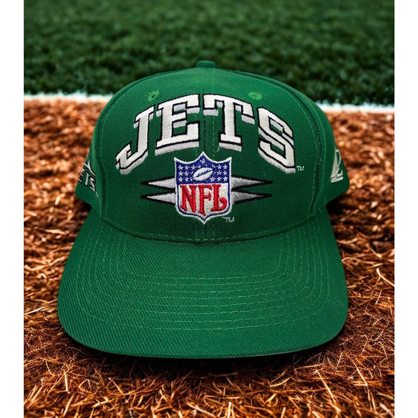 New York Jets Logo Athletic Diamond Cut Snapback Hat NFL Pro Line Vintage 90s