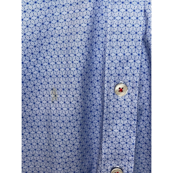 Butter Cloth Shirt Mens Large Blue Button Up Icy Cotton Stretch Performance