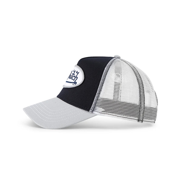 Von Dutch Classic Trucker Hat Canvas Armory Blue 462 Navy Silver NWT