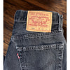 Levi's 501 Jeans USA Made Black Faded Denim Button Fly 28x30 1997 Vintage